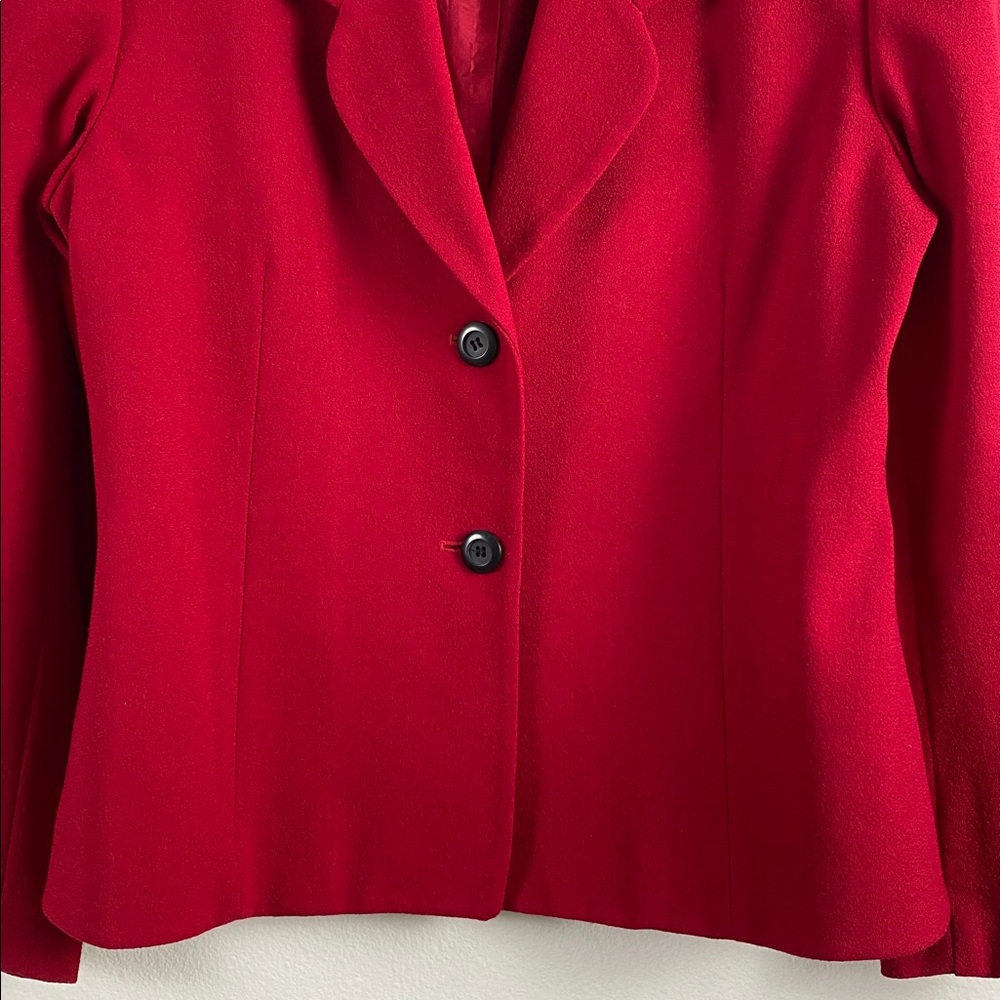 Kasper & Company ASL Vintage Wool Blazer/Suit Jacket | Fully Lined | Red - Picture 5 of 16